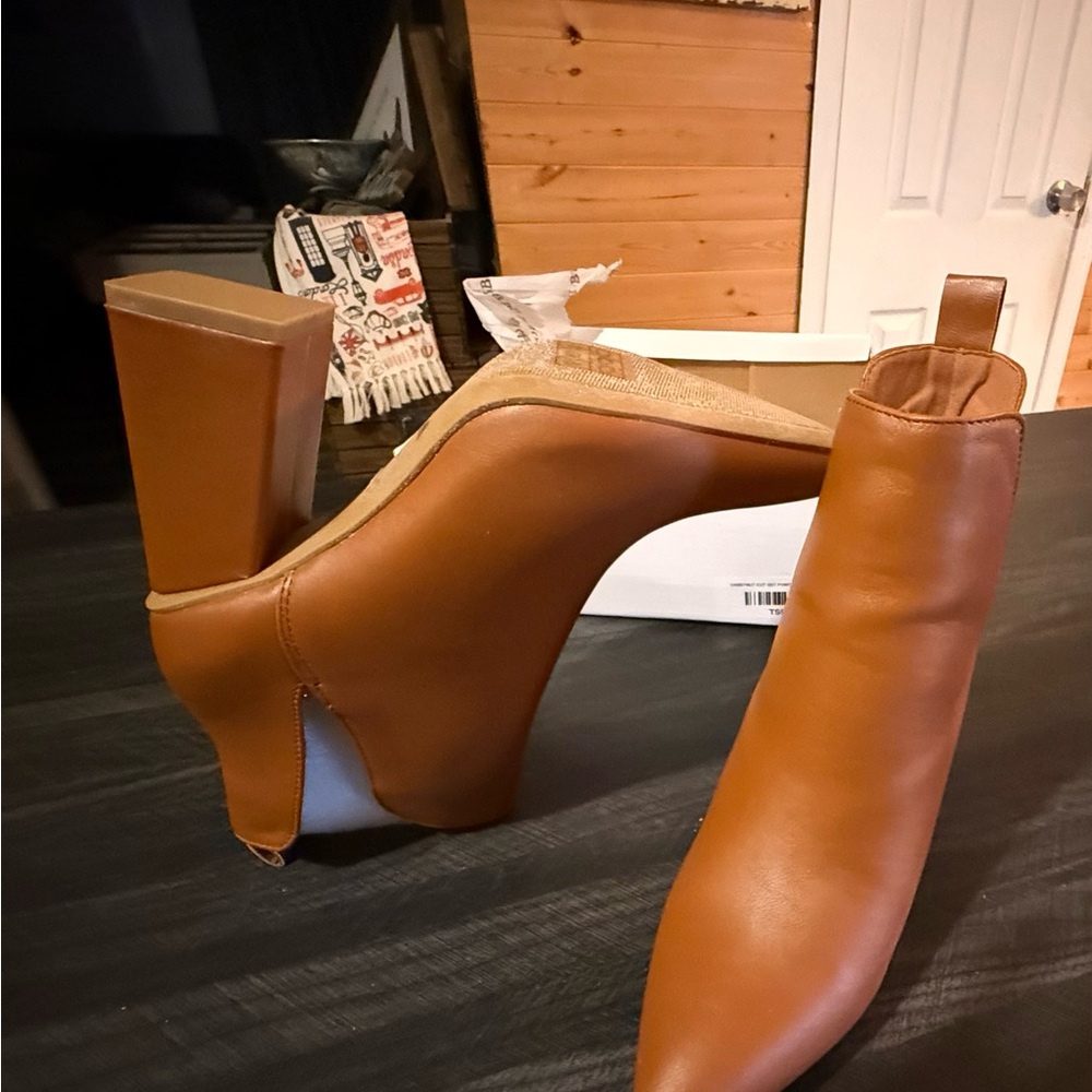 NEW! Bamboo Chestnut Elegant Women's Heeled Boots